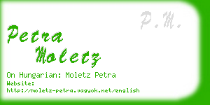 petra moletz business card
